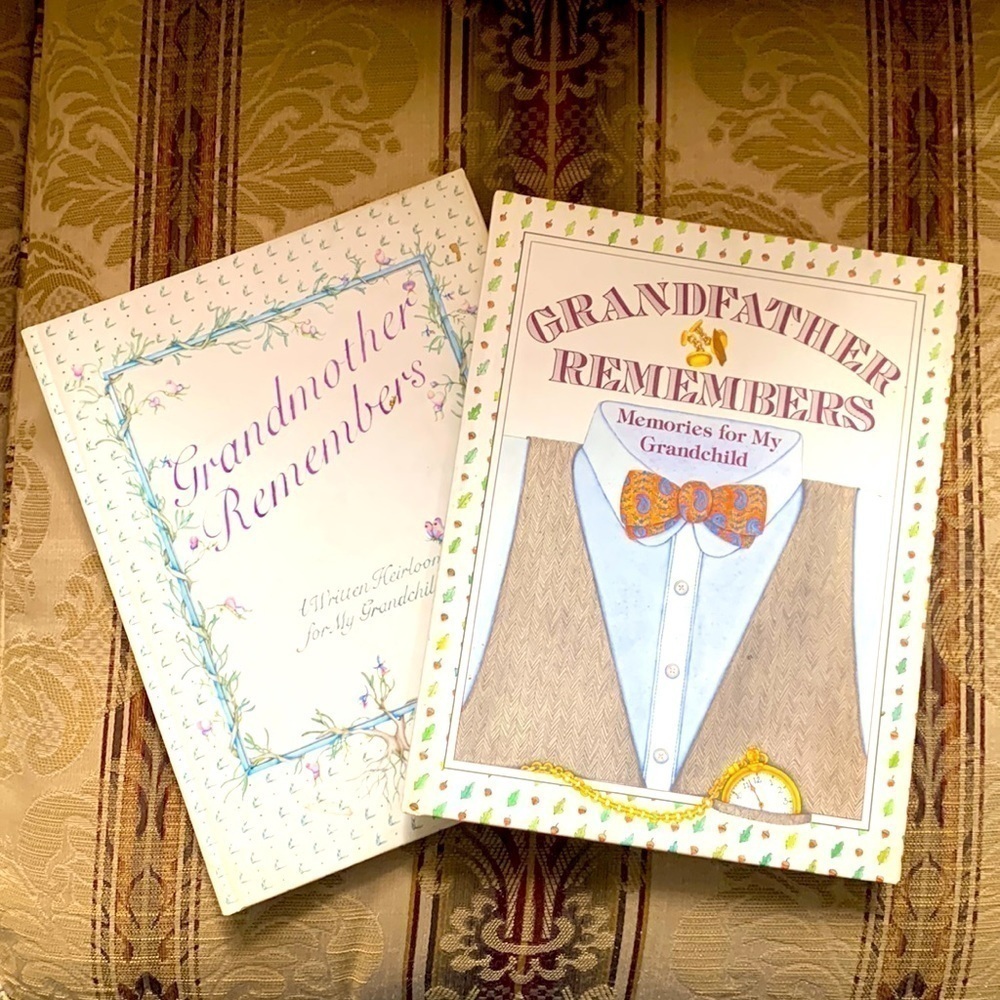 Vintage new grandparent memory book for your newborn heirloom